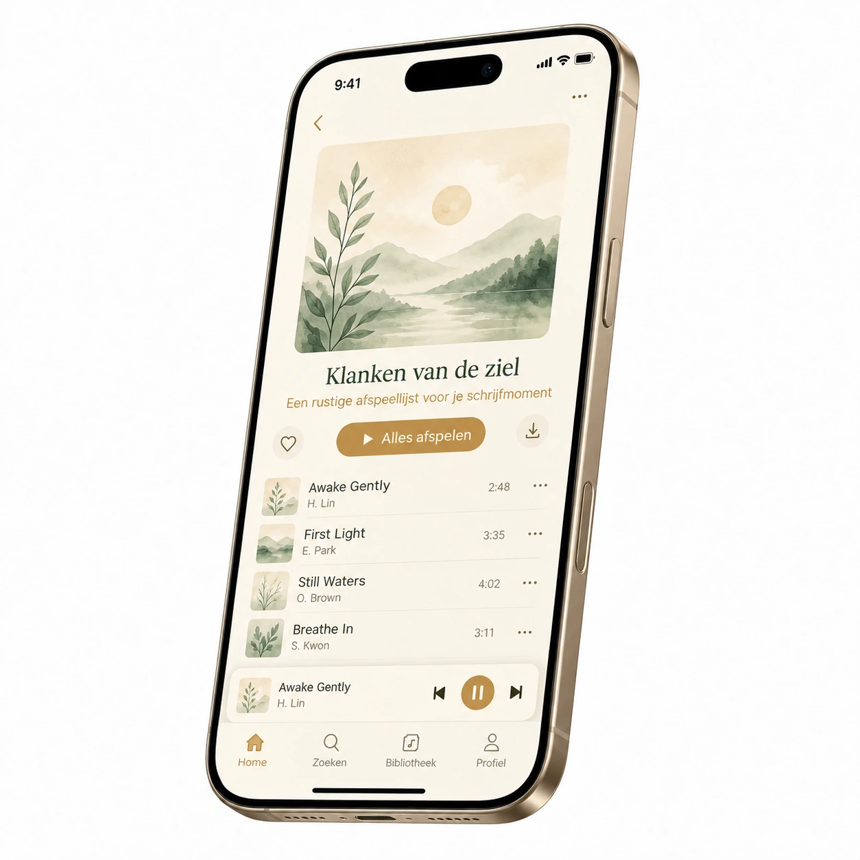 Spotify-afspeellijst op een smartphone